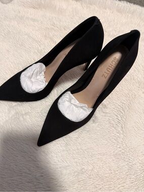 SCHUTZ Black Pointed-Toe Stiletto Pumps